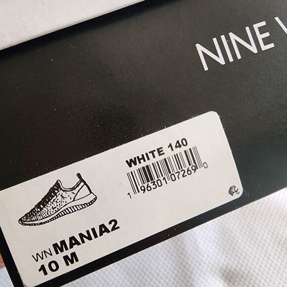 Nine West White Sneakers with Silver Accents - Picture 8 of 9